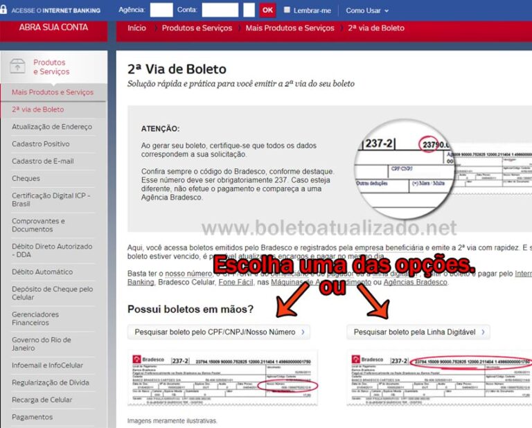 Atualizar Boleto Bradesco Vencido Passo A Passo